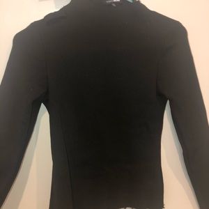 Black distressed turtleneck, never worn but no tag